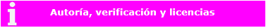Autoría, verificación y licencias